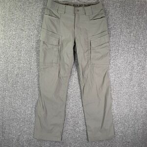 Duluth Flex Dry On The Fly Cargo Pants Men 34x32 Gray Outdoor Hiking Relaxed Fit